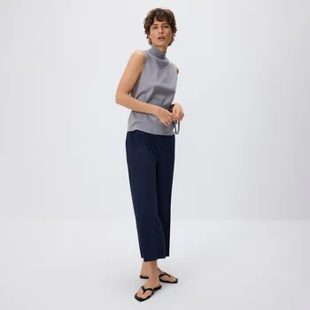 Reserved - Kalhoty culotte s&nbsp;nažehlenými puky - tmavomodrá - 370GF-59X - 370GF-59X-40