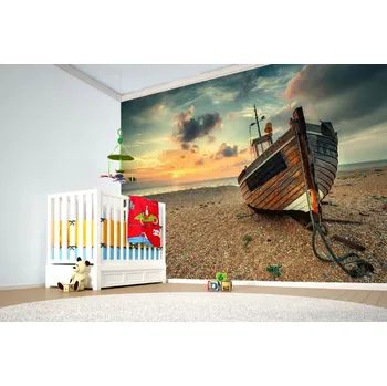 Fototapeta DIMEX | Samolepicí vliesová fototapeta na zeď Krásný východ slunce MA-5-2780 | 375 x 250 cm | modrá, oranžová, šedá + Samolepicí vliesová fototapeta na stěnu DIMEX Krásný východ slunce MA52780 v rozměru 375 x 250 cm