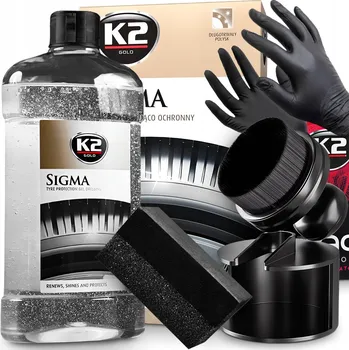 K2 SIGMA 500ML Gel na pneumatiky, efekt mokré pneumatiky pro leštění údržby