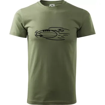 Pánské tričko Americký fotbal letící míč - Klasické pánské triko vyšší gramáže - 4XL ( Khaki )