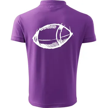 Pánská košile Americký fotbal míč skica - Polokošile pánská Pique Polo 203 - XL ( Fialová )