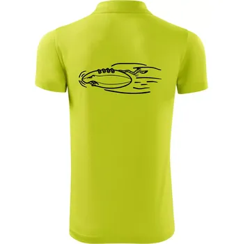 Pánská košile Americký fotbal letící míč - Polokošile Victory sportovní (dresovina) - M ( Limetková )