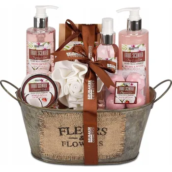 Dárkový potravinový koš SPA DÁRKOVÝ KOŠ VELKÝ DÁRKOVÝ SET PRO ŽENY 11 DÍLŮ VINTAGE