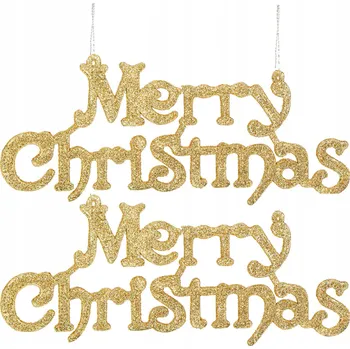 Vánoční dekorace OZDOBA NA VÁNOČNÍ STROMEK NÁPIS ZÁVĚSNÝ MERRY CHRISTMAS VÁNOČNÍ DEKORACE SVÁTKY