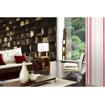 Fototapeta DIMEX | Samolepicí vliesová fototapeta na zeď Abstraktní futuristický interiér MA-5-2605 | 375 x 250 cm | černá, hnědá + Samolepicí vliesová fototapeta na stěnu DIMEX Abstraktní futuristický interiér MA52605 v rozměru 375 x 250 cm