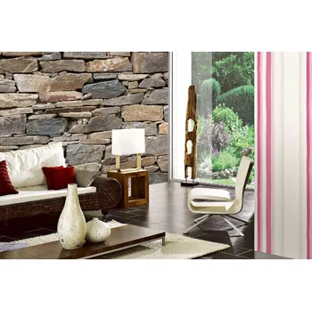 Fototapeta DIMEX | Samolepicí vliesová fototapeta na zeď Stěna z přírodního kamene MA-5-2400 | 375 x 250 cm | černá, hnědá, šedá + Samolepicí vliesová fototapeta na stěnu DIMEX Stěna z přírodního kamene MA52400 v rozměru 375 x 250 cm