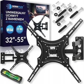 Televizní držák UNIVERZÁLNÍ OTOČNÝ DRŽÁK NA TELEVIZI ZÁVĚS TV MONITORU 32-55" VESA