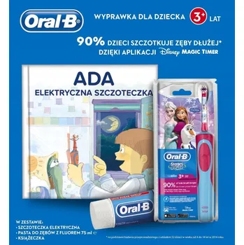 Elektrický zubní kartáček Elektrický Zubní Kartáček pro děti Oral-B Elza Ledové království + 2 Hlavice