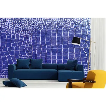 Fototapeta DIMEX | Samolepicí vliesová fototapeta na zeď Krokodýlí kůže MA-5-2581 | 375 x 250 cm | modrá, bílá + Samolepicí vliesová fototapeta na stěnu DIMEX Krokodýlí kůže MA52581 v rozměru 375 x 250 cm