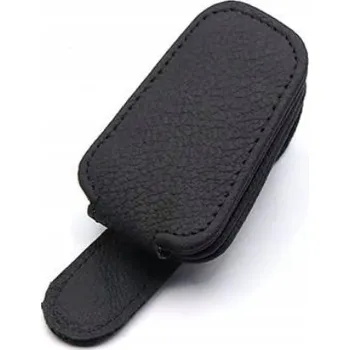 Držák do auta KOŽENÝ DRŽÁK DO AUTA NA BRÝLE KLIPS ČERNÝ NA BRÝLE DRŽÁK