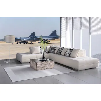 Fototapeta DIMEX | Samolepicí vliesová fototapeta na zeď Stíhací letouny MA-5-2827 | 375 x 250 cm | modrá, béžová, šedá + Samolepicí vliesová fototapeta na stěnu DIMEX Stíhací letouny MA52827 v rozměru 375 x 250 cm