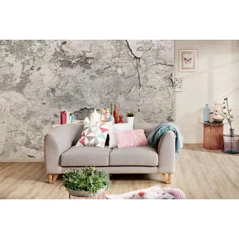 Fototapeta DIMEX | Samolepicí vliesová fototapeta na zeď Šedá betonová textura MA-5-2446 | 375 x 250 cm | černá, šedá + Samolepicí vliesová fototapeta na stěnu DIMEX Šedá betonová textura MA52446 v rozměru 375 x 250 cm