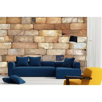 Fototapeta DIMEX | Samolepicí vliesová fototapeta na zeď Obklad stěny MA-5-2371 | 375 x 250 cm | oranžová, šedá + Samolepicí vliesová fototapeta na stěnu DIMEX Obklad stěny MA52371 v rozměru 375 x 250 cm