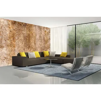 Fototapeta DIMEX | Samolepicí vliesová fototapeta na zeď Rezavá betonová zeď MA-5-2638 | 375 x 250 cm | béžová, oranžová, hnědá + Samolepicí vliesová fototapeta na stěnu DIMEX Rezavá betonová stěnu DIMEX MA52638 v rozměru 375 x 250 cm