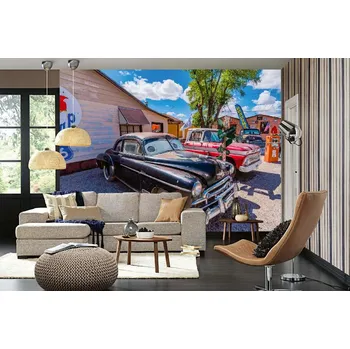 Fototapeta DIMEX | Samolepicí vliesová fototapeta na zeď Seligman City MA-5-2705 | 375 x 250 cm | modrá, červená, černá + Samolepicí vliesová fototapeta na stěnu DIMEX Seligman City MA52705 v rozměru 375 x 250 cm