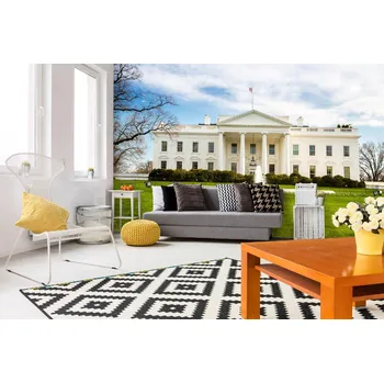 Fototapeta DIMEX | Samolepicí vliesová fototapeta na zeď Bílý dům MA-5-2993 | 375 x 250 cm | zelená, modrá, bílá + Samolepicí vliesová fototapeta na stěnu DIMEX Bílý dům MA52993 v rozměru 375 x 250 cm