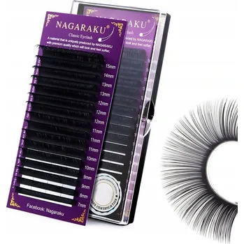Umělé řasy Řasy Nagaraku nové generace D, 0.07, 12 mm