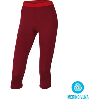 Dámské kalhoty Husky Merino termoprádlo Dámské 3/4 kalhoty tm. cihlová Velikost: L