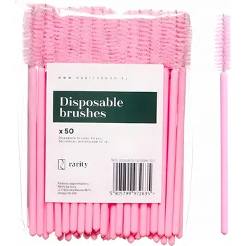 Péče o řasy a obočí KARTÁČKY NA ŘASY A OBOČÍ 50 KUSŮ NYLONOVÉ RŮŽOVÉ