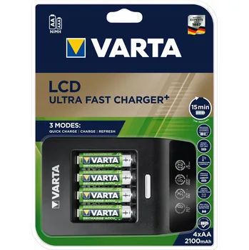 Nabíječka baterií Nabíječka Varta LCD Ultra Fast Charger+ 4 AA, AAA