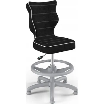 OTOČNÁ ŽIDLE PRO DĚTI s podnožkou Petit ČERNÁ Visto r.3