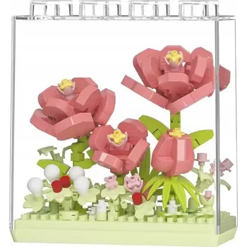 ostatní stavebnice MINI STAVEBNÍ STAVEBNICE 3D KVĚTINY 3 22 DÍLŮ VE STÍNIDLE 7326