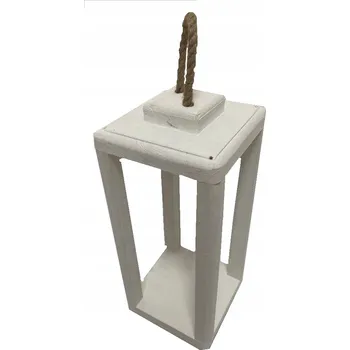 Svícen Podklad Dekorace Lampion Dřevěný Bílý 27cm ZÁKLAD