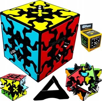 Obraz ORIGINÁLNÍ KOSTKA QYToys GEAR 3x3 OZUBENÁ + PODSTAVEC DÁREK rubikova