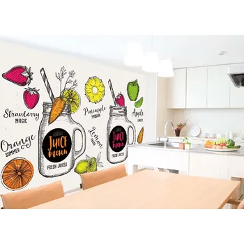 Fototapeta DIMEX | Samolepicí vliesová fototapeta na zeď Nabídka limonád MA-5-2101 | 375 x 250 cm | zelená, červená, bílá, žlutá, oranžová + Samolepicí vliesová fototapeta na stěnu DIMEX Nabídka limonád MA52101 v rozměru 375 x 250 cm