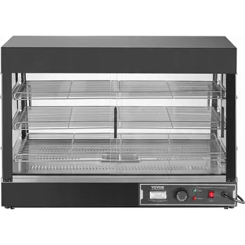 Vinotéka VEVOR 3-patrová vyhřívaná vitrína 1500W 130L 907x470x640MM s ohřevem párou