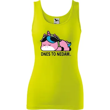 Dámské oblečení Dámské tílko s potiskem Dnes to nedám Velikost: 2XL, Barva: Limetková