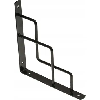 Obraz KONZOLE NA POLICI OCEL. OZDOBNÝ ZIG ZAG ČERNÝ 200x200