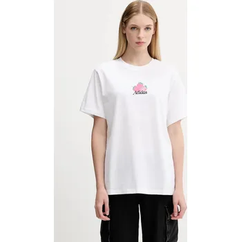 Bavlněné tričko adidas FARMMKT KC2325 bílá 00X, vel. XS