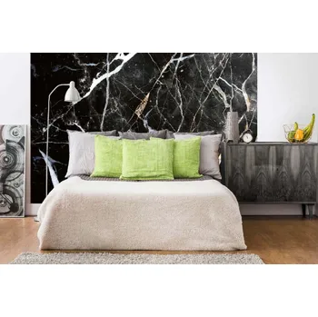 Fototapeta DIMEX | Samolepicí vliesová fototapeta na zeď Černobílý mramor MA-5-2483 | 375 x 250 cm | bílá, černá + Samolepicí vliesová fototapeta na stěnu DIMEX Černobílý mramor MA52483 v rozměru 375 x 250 cm