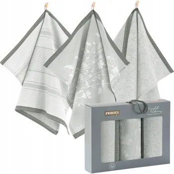 Utěrka ZWOLTEX PROVENCE kuchyňský set utěrek 3ks šedá 200g