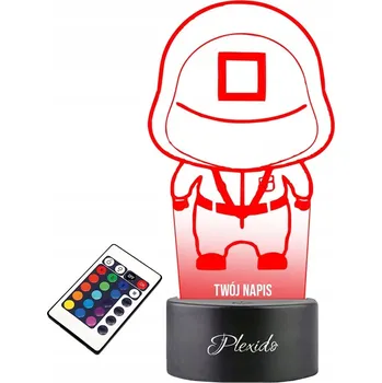 Lampička LAMPA na SKLE Jezevčík Pes 3D LED RGB DÁLKOVÝ OVLADAČ 16 BAREV