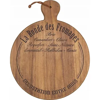 Kuchyňské prkénko DŘEVĚNÉ PRKÉNKO NA SÝRY La Ronde des Fromages 33 cm Antic Line