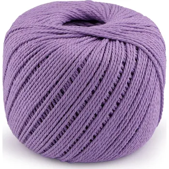 Příze Bavlněná příze macrame Ø2 mm rozčesávací fialová sv. 1 ks