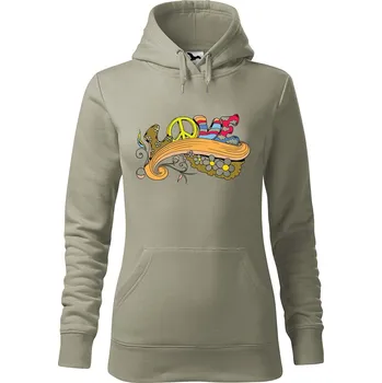 Pánská mikina Dámská mikina Love Velikost (žena): M, Vyberte barvu: Světlá khaki