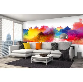 Fototapeta DIMEX | Samolepicí vliesová fototapeta na zeď Barevná exploze MA-5-2554 | 375 x 250 cm | modrá, červená, žlutá, růžová + Samolepicí vliesová fototapeta na stěnu DIMEX Barevná exploze MA52554 v rozměru 375 x 250 cm