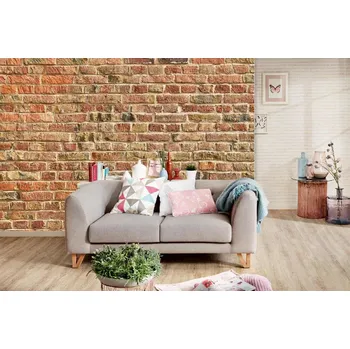 Fototapeta DIMEX | Samolepicí vliesová fototapeta na zeď Zeď z červených cihel MA-5-2686 | 375 x 250 cm | oranžová, hnědá + Samolepicí vliesová fototapeta na stěnu DIMEX stěnu DIMEX z červených cihel MA52686 v rozměru 375 x 250 cm