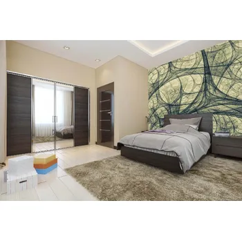 Fototapeta DIMEX | Samolepicí vliesová fototapeta na zeď Abstraktní křivky MA-5-2528 | 375 x 250 cm | hnědá, šedá + Samolepicí vliesová fototapeta na stěnu DIMEX Abstraktní křivky MA52528 v rozměru 375 x 250 cm