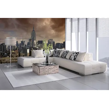 Fototapeta DIMEX | Samolepicí vliesová fototapeta na zeď Mrakodrapy v New Yorku MA-5-2996 | 375 x 250 cm | modrá, hnědá, šedá + Samolepicí vliesová fototapeta na stěnu DIMEX Mrakodrapy v New Yorku MA52996 v rozměru 375 x 250 cm