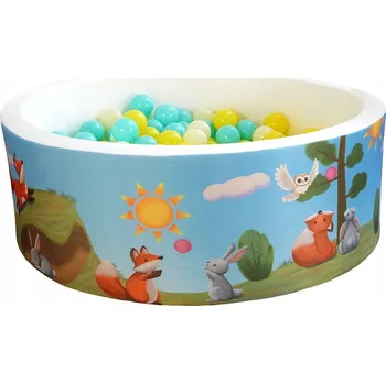 Suchý bazén Vzdělávací suchý bazén 90x30 s 200 míčky ks Symfony - Liška a Zajíc