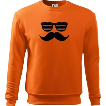 Pánská mikina Mustache brýle - Mikina Essential pánská - M ( Oranžová )