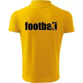Pánská košile Football nápis - Polokošile pánská Pique Polo 203 - 3XL ( Žlutá )