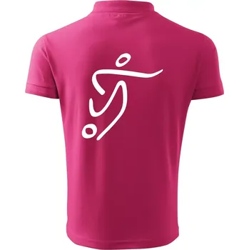 Pánská košile Fotbalista silueta - Polokošile pánská Pique Polo 203 - 5XL ( Purpurová )