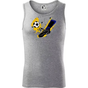 Pánská móda Kopačka s míčem - Tílko pánské Core - M ( Tmavě šedý melír )