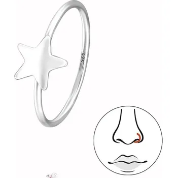 Piercing Prosperk Náušnice kroužek do nosu hvězdička