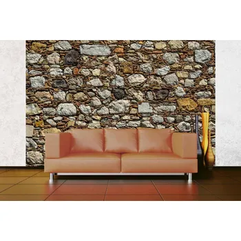 Fototapeta DIMEX | Samolepicí vliesová fototapeta na zeď Přírodní obklad MA-5-2378 | 375 x 250 cm | bílá, černá, oranžová, hnědá + Samolepicí vliesová fototapeta na stěnu DIMEX Přírodní obklad MA52378 v rozměru 375 x 250 cm